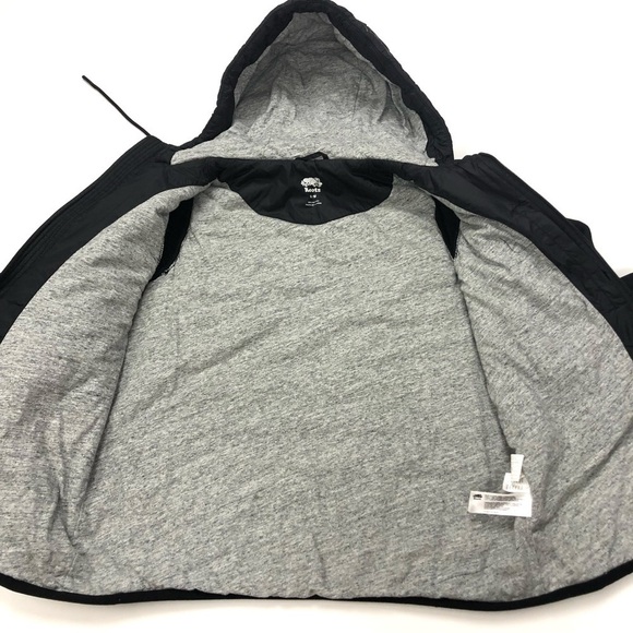 Roots quilted hoodie kanga Women’s jacket with sweatshirt sleeves Medium - Picture 7 of 13